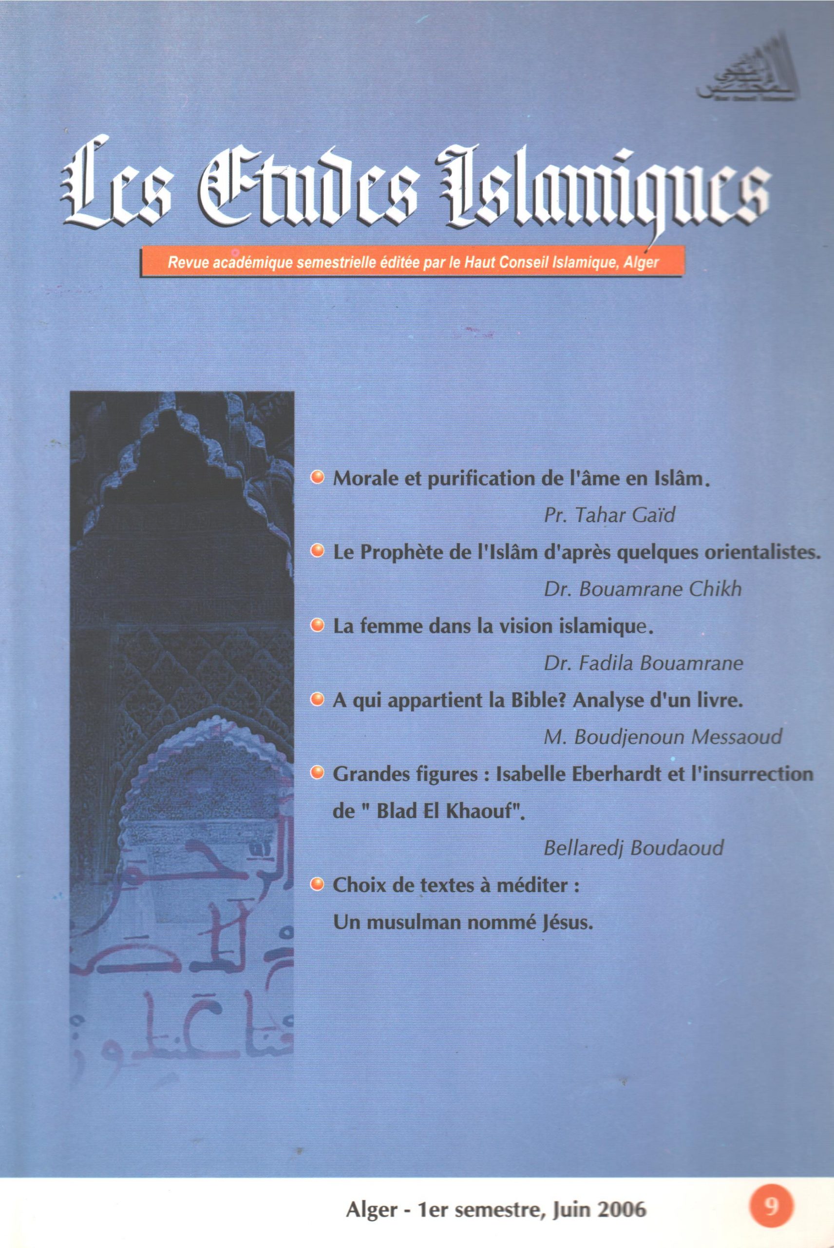 Les Etudes Islamiques N° 9